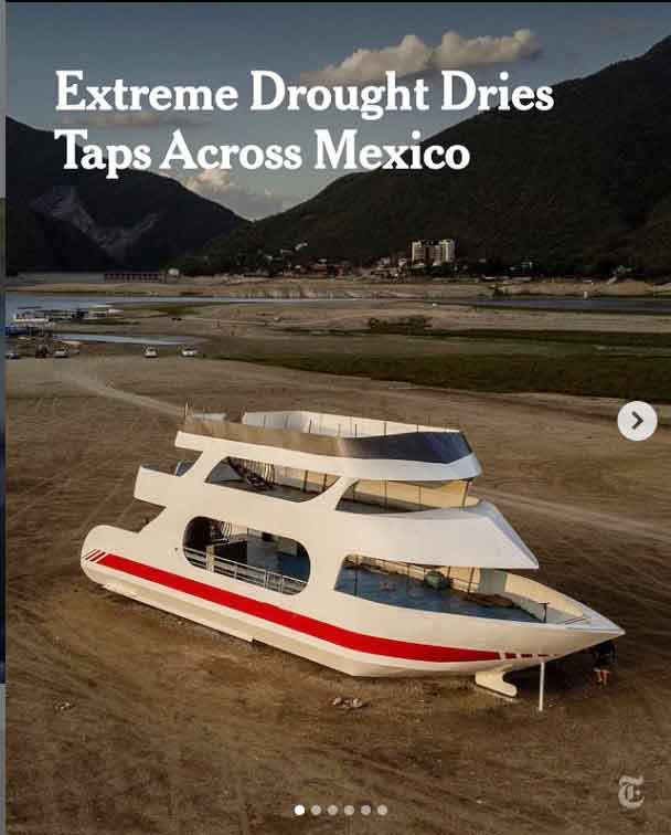 Noticia de sequía de Monterrey llega al NYT 1 LA BOCA 3
