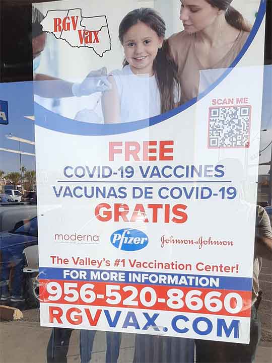 Ya están aplicando la quinta vacuna en Hidalgo, Texas 1 VACUNA 2