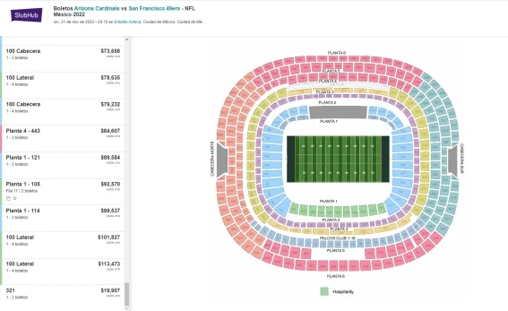 Reventa pone descomunales precios para el partido de la NFL 1 nfl