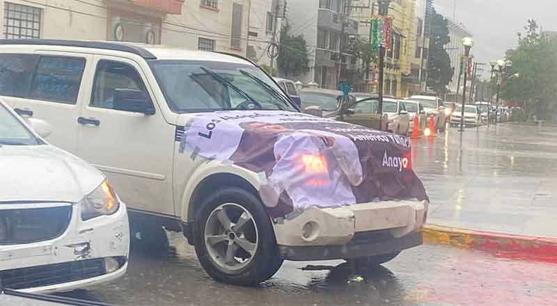 Se manifiestan en apoyo a AVA en Ciudad Victoria 2 APOYO 3