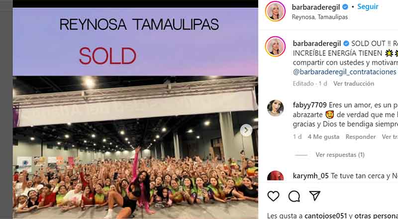 Tiene Bárbara de Regil ‘sold out’ en Reynosa 1 BARBARA 1