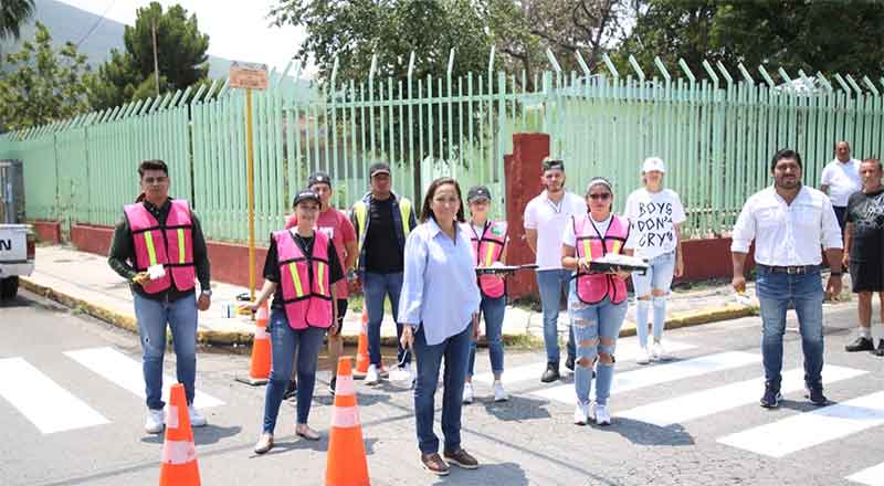 Cristina Díaz refuerza 'cebras peatonales' en zonas escolares 1 GUADALUPE 2
