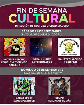 Invitan en Ciudad Madero a eventos culturales del fin de semana 1 MADERO 5