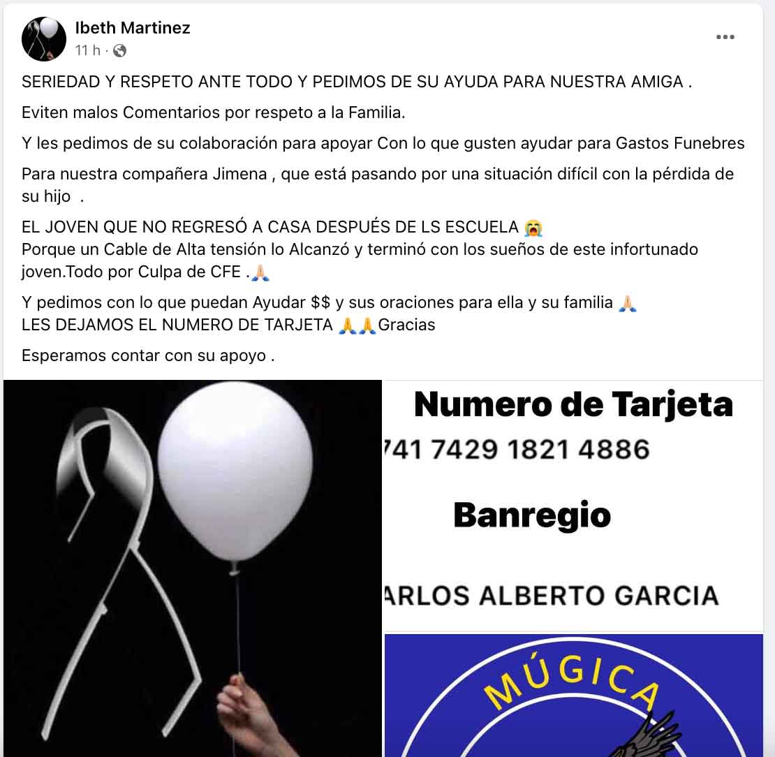 Lucran con tragedia de menor fallecido por descarga eléctrica 3 POST 3