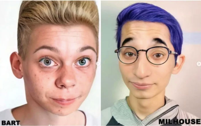 IA recrea cómo serían 'Los Simpson' si fueran humanos 1 bart