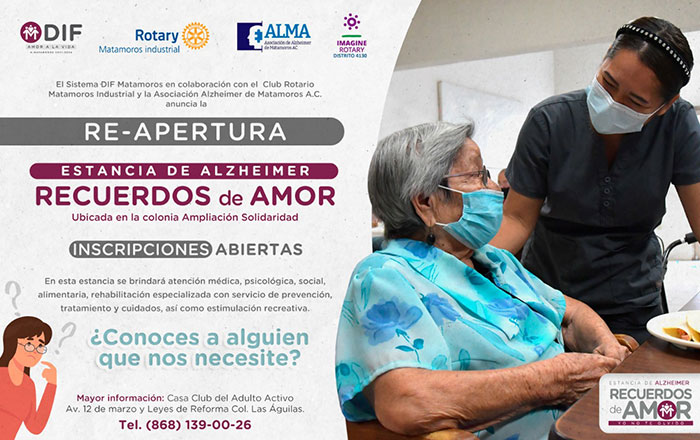 Prepara DIF Matamoros reapertura de la Estancia Diurna de Alzheimer 1 re