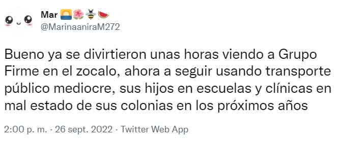Desata guerra de insultos concierto de Grupo Firme en la CDMX 2 tuit 2 1