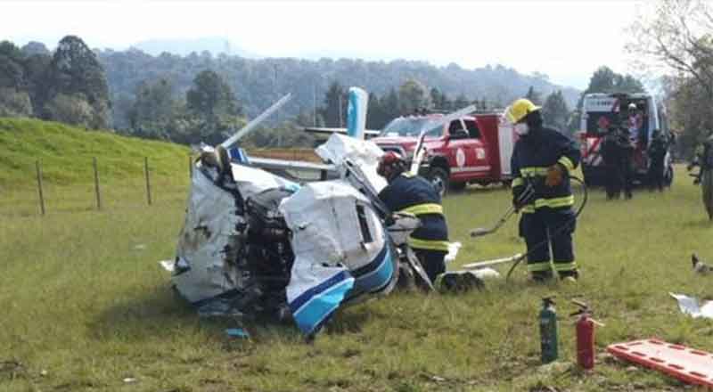 Cae aeronave en Valle de Bravo; hay 1 muerto y 3 lesionados 1 AVIONETA