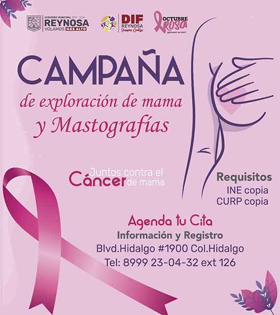 Realiza DIF Reynosa campaña de exploración y mastografías 1 CARTEL 1