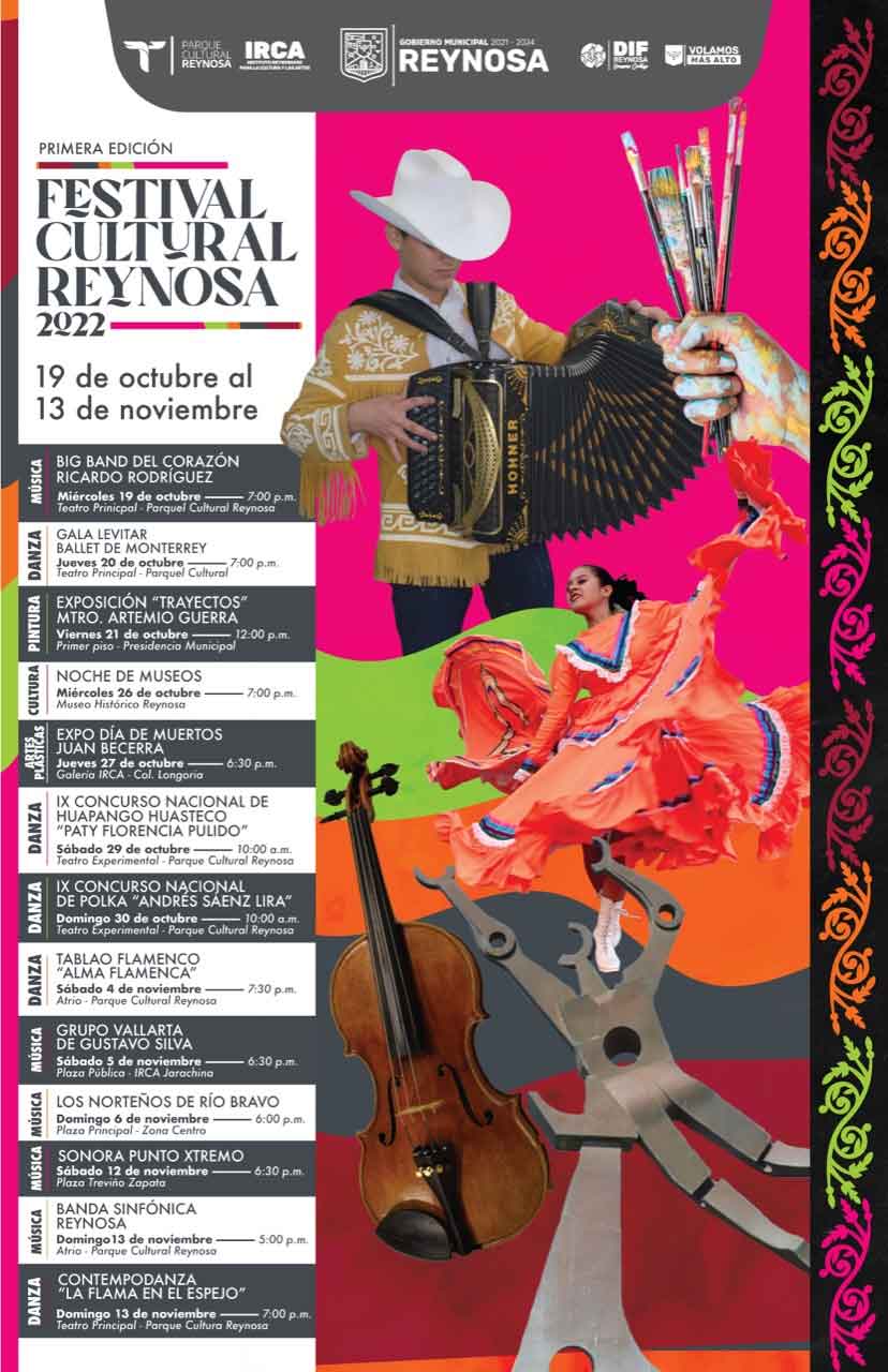 Inicia este miércoles el Festival Cultural Reynosa 2022 1 FESTIVAL 2