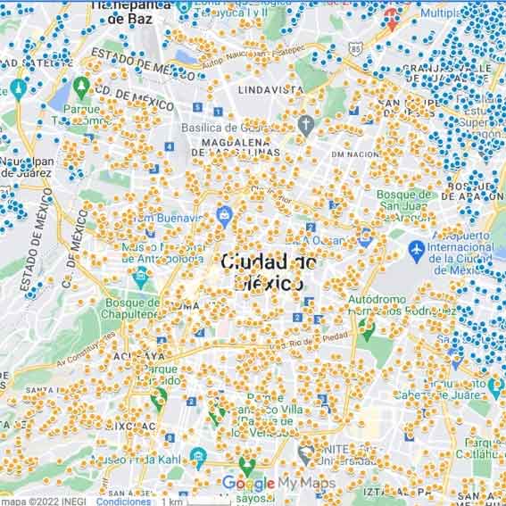 Crean mapa de todas las panaderías de la CDMX 1 MAPA