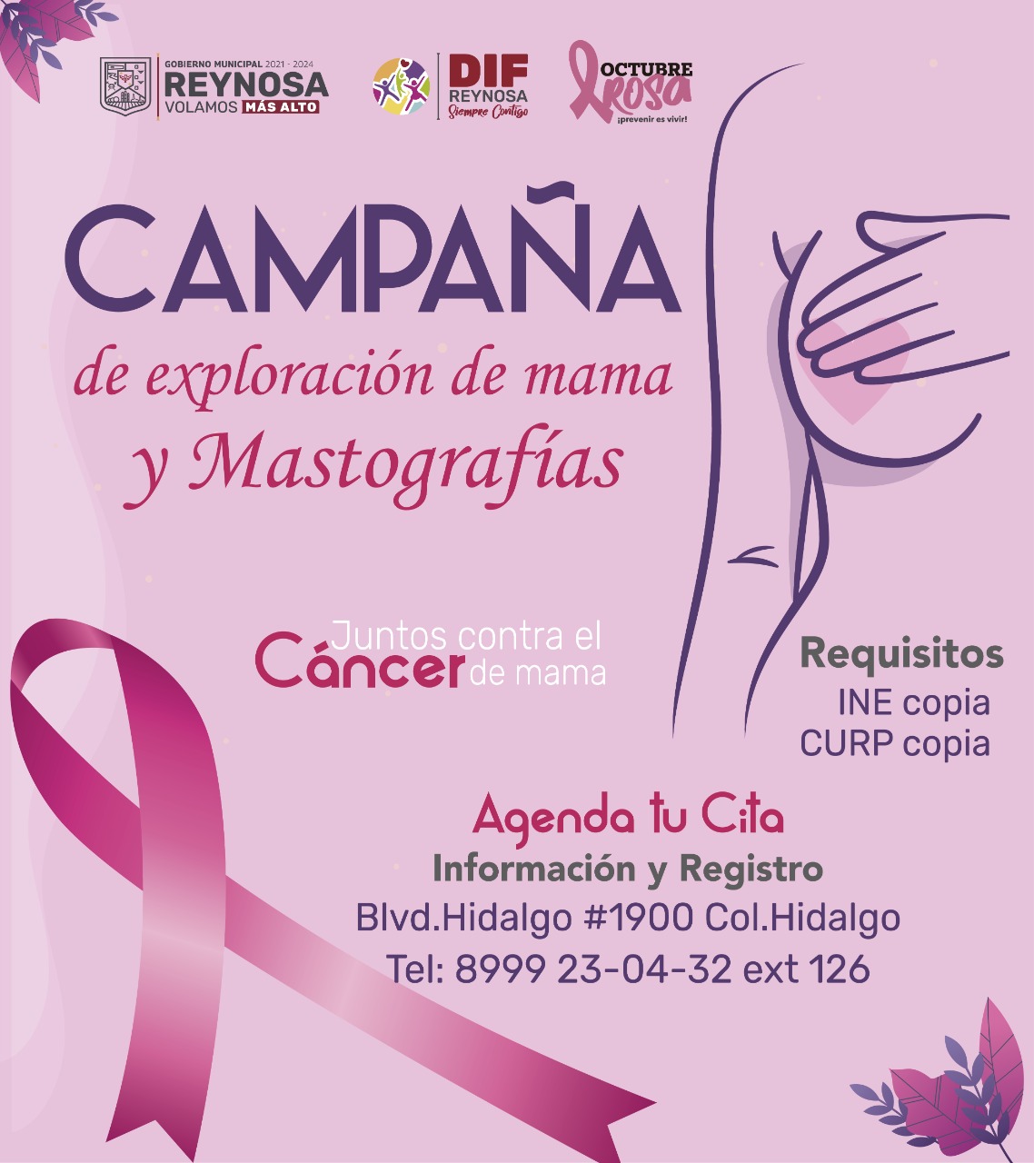 En Octubre campaña gratuita de exploración y mastografías 1 ed9add98 301a 4106 8cfc f4fb0468e88a