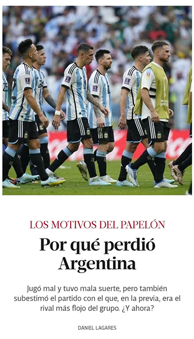 La prensa argentina llora la derrota 1 316125715 1891727171172950 5799915718771010065 n