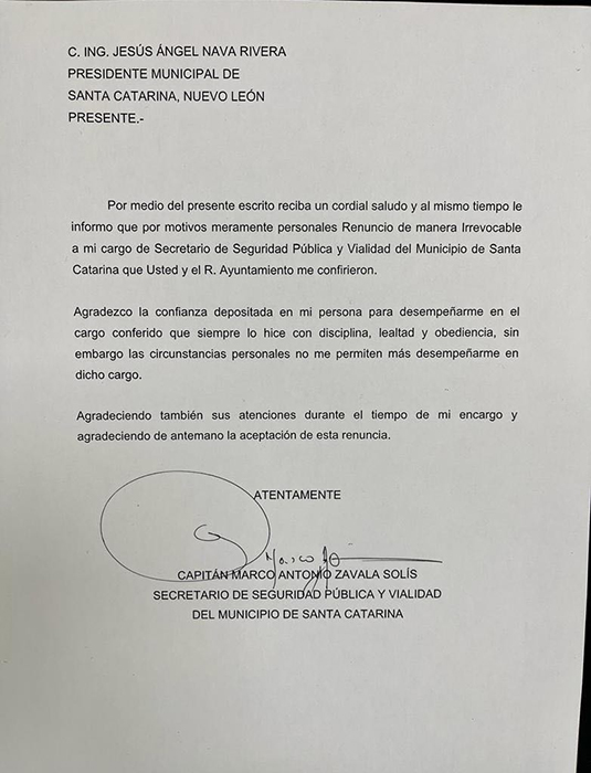 Renuncia Secretario de Seguridad Pública de Santa Catarina 2 316517757 611449367443612 7998682557908894859 n