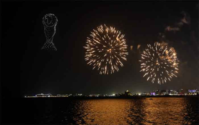 Ensayan la fiesta de Qatar con fuegos artificiales y drones 1 CELEBRACION
