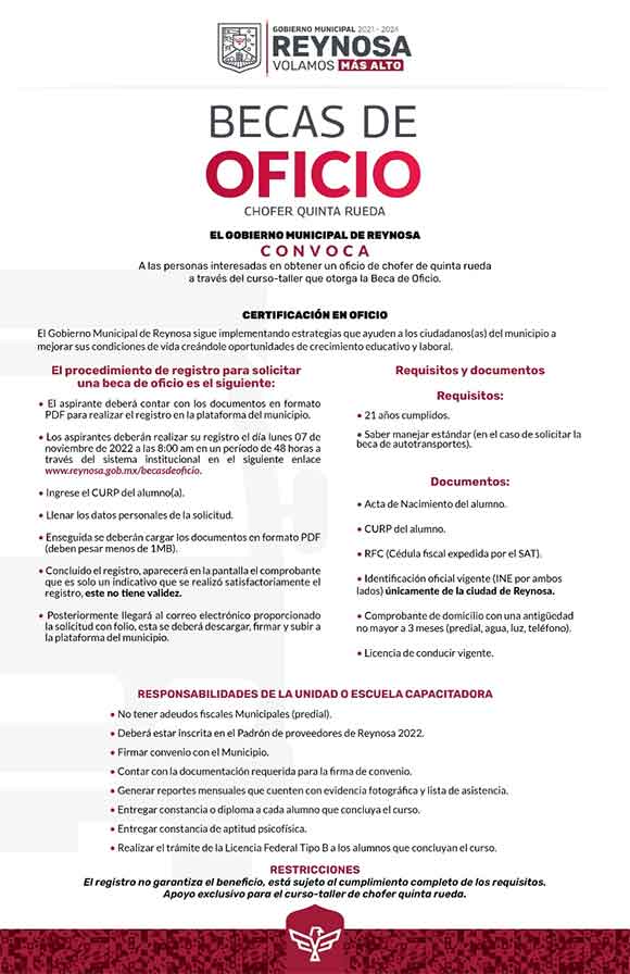 Anuncian en Reynosa becas para oficio de chofer 5ta rueda 1 CHOFER 2