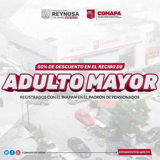 Ofrece COMAPA 50% de descuento a adultos mayores 1 COMAPA