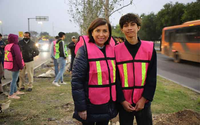 Siembran en Guadalupe árboles nativos en avenida Eloy Cavazos 1 GUADALUPE 2 1