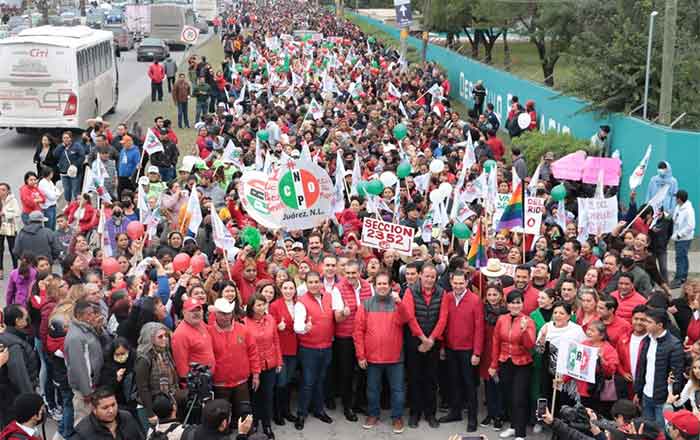 En Juárez miles de priistas participan en Marcha de la Unidad Revolucionaria 1 JUAREZ 2 1