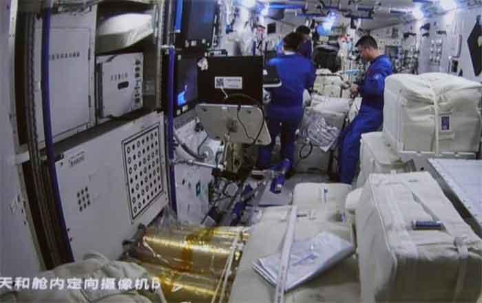 Tripulación china de Shenzhou-14 entra a nave Tianzhou-5 1 NAVE CHINA 2