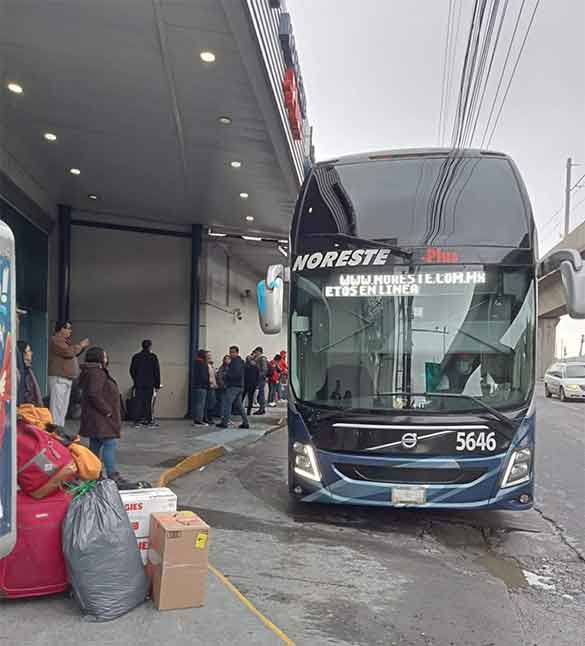 Se multiplican los viajes en bus por 'puente' vacacional 1 NORESTE