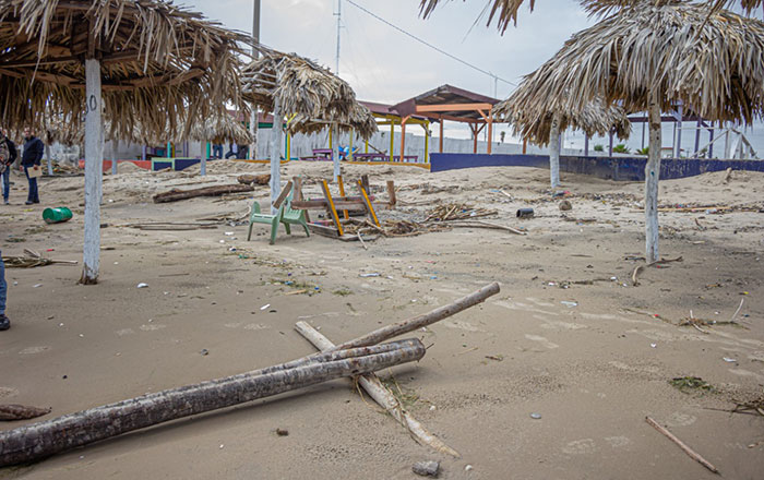 Evalúan funcionarios del Gobierno de Matamoros daños en Playa Bagdad 1 pla