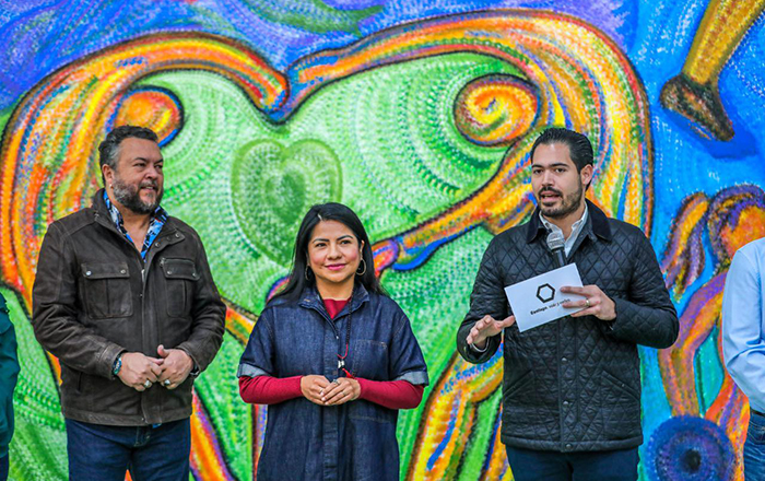 Inauguran mural artístico en gimnasio de Santiago 1 327037689 522434756547308 7313870614953729561 n