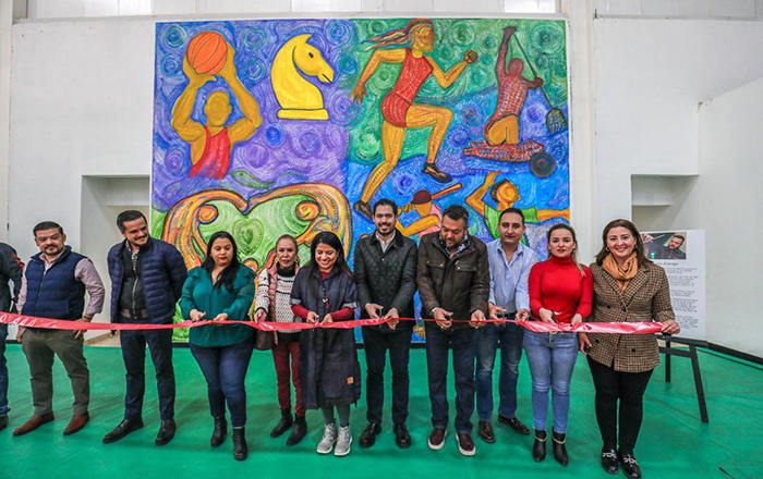 Inauguran mural artístico en gimnasio de Santiago 3 327330788 733328864982221 6058676107683952841 n