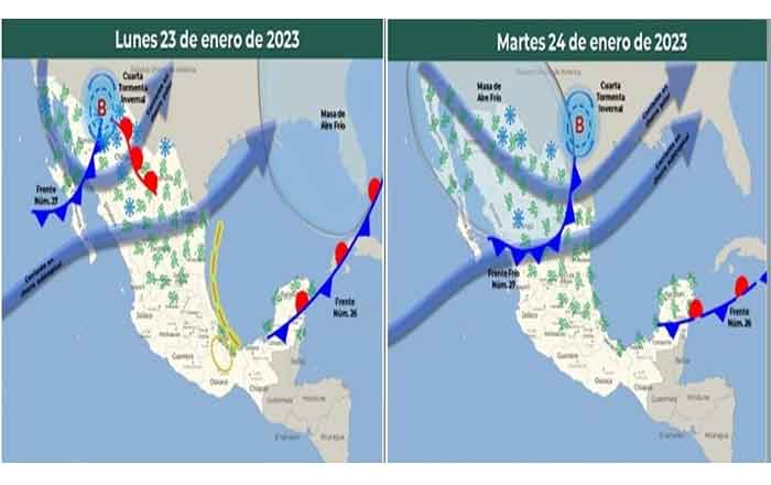 Llega este domingo en la noche otro frente frío a la frontera 1 FRENTE FRIO