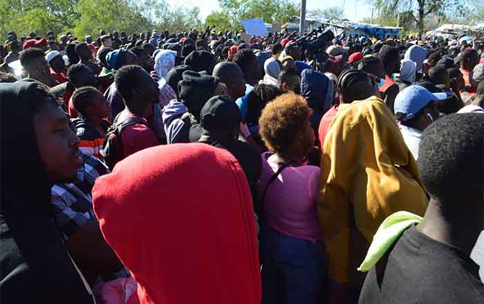 Haitianos se manifiestan por uso de App para ingresar legalmente a Estados Unidos 1 HAITIANOS 2