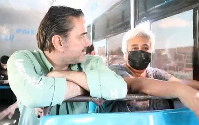Manuel Muñoz se sube a transporte público para escuchar a la gente 1 MANUEL MUNOZ 3