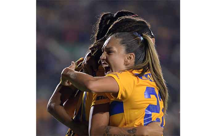Tigres Femenil comienza con todo por el Bi; derrotan 6-0 al Atlas 3 TIGRES FEM 3