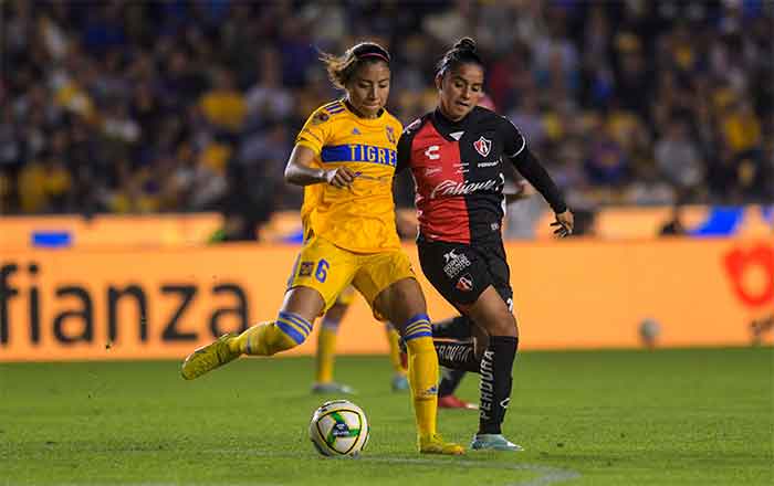 Tigres Femenil comienza con todo por el Bi; derrotan 6-0 al Atlas 1 TIGRES FEM