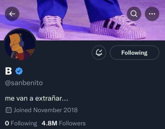Llaman 'berrinchudo' a Bad Bunny tras cerrar al público sus redes 1 TUIT 3