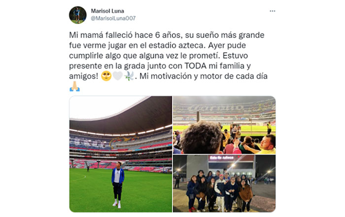 Jugadora del Club Puebla da emotivo mensaje a su madre fallecida 1 mfa