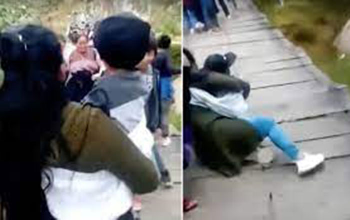 Colapsa puente colgante y caen varias personas en parque de Chiapas 1 puente
