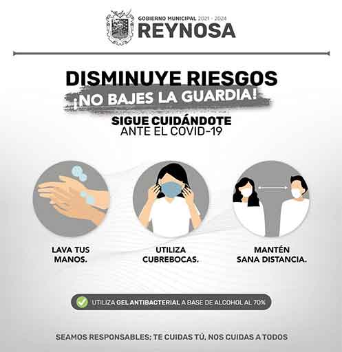 Llama Gobierno de Reynosa a no bajar la guardia frente a Covid-19 1 ANUNCIO