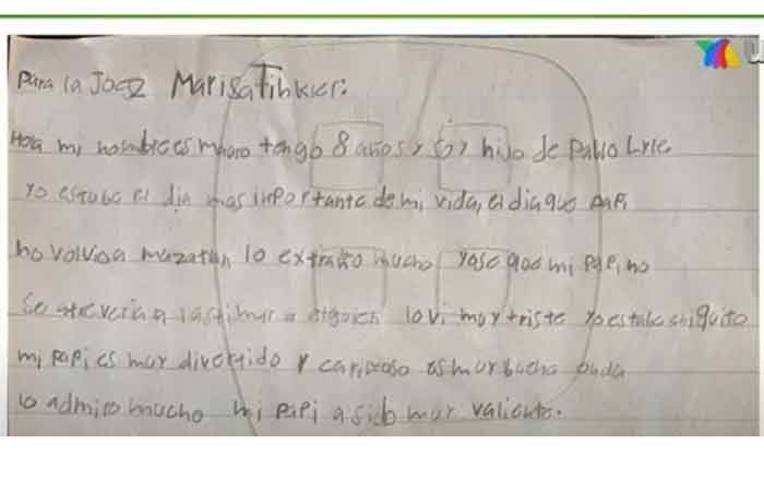 Hijos de Pablo Lyle escriben a jueza que sentenció a su padre 1 CARTA 2