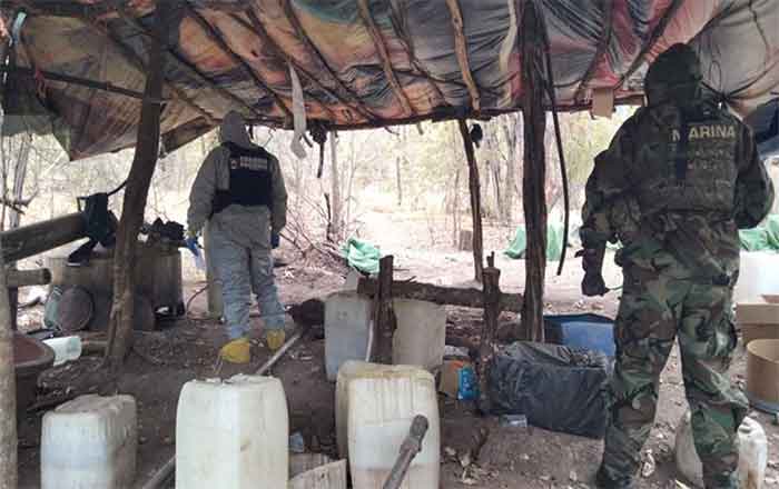 Semar desmantela 18 laboratorios clandestinos y 60 plantíos 1 LABORATORIO