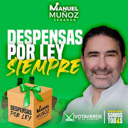 Despensas por ley mes con mes, propone Manuel Muñoz 1 MANUEL