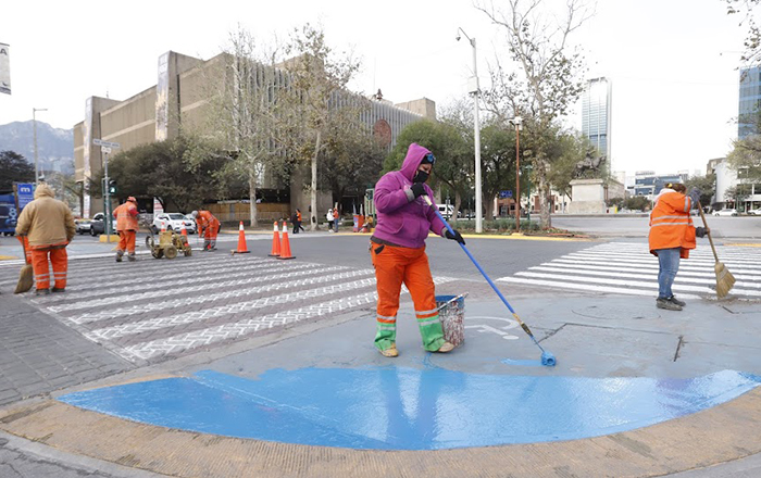 Renuevan imagen vial del Centro de Monterrey 2 PINTURA VIAL 5