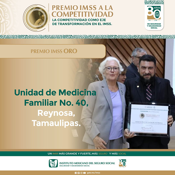 Obtiene Unidad 40 del IMSS Reynosa Premio Oro a la competitividad 1 334872635 759846342170284 6331350072834708481 n