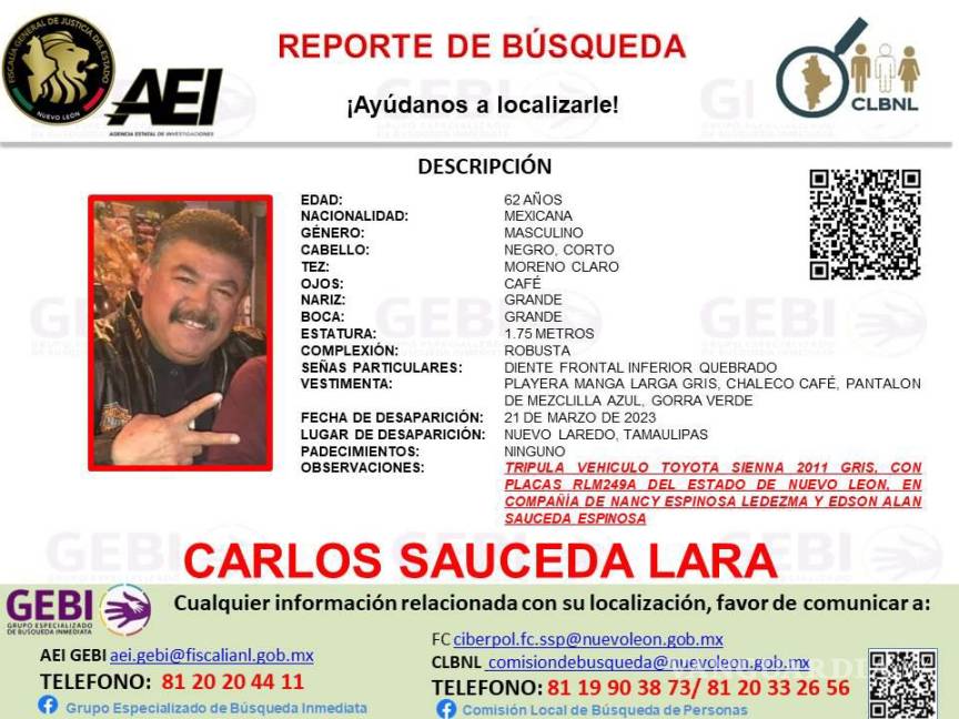 Desaparecida en Tamaulipas una familia de Nuevo León al regresar de Texas 1 336173494 570082711887417 7165598373241678217 n