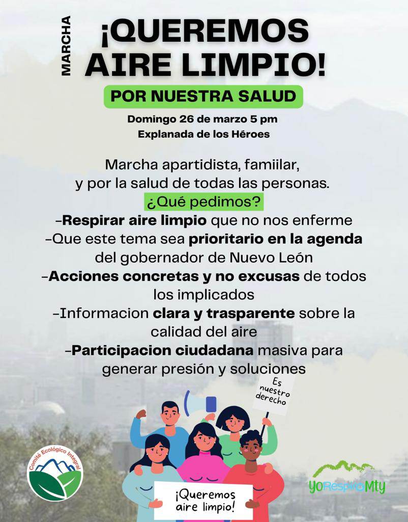 Convocan a marcha por aire limpio en NL 4 336380542 182211921252745 9141025949514176261 n