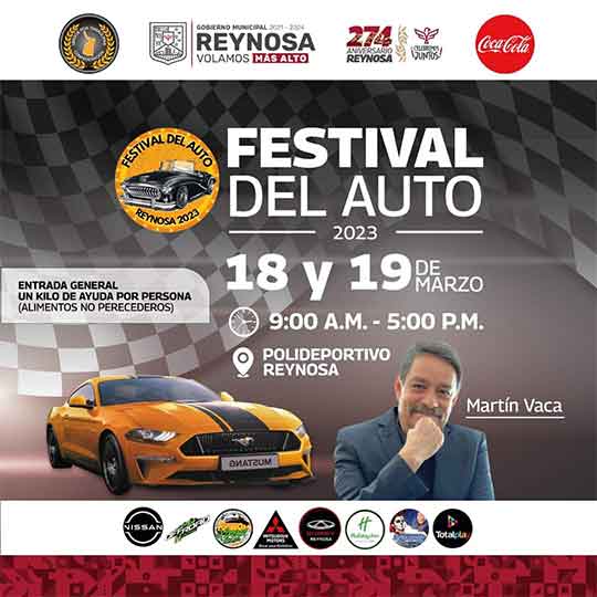 Anuncian a Martín Vaca en Festival del Auto en Reynosa 1 FESDTIVAL