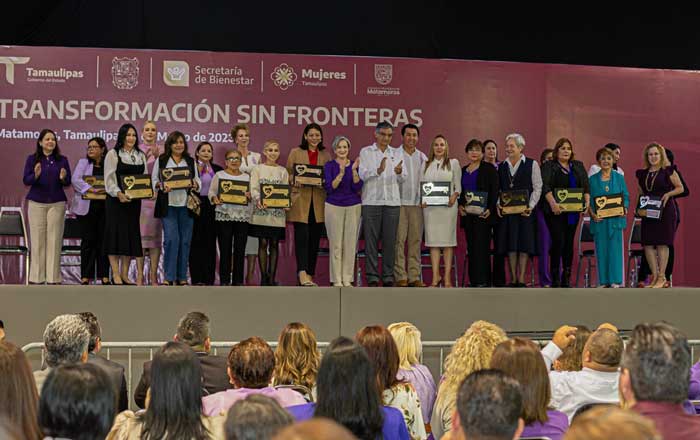 Gobernador Américo Villarreal y alcalde Mario López comprometidos con las causas de las mujeres 2 trs