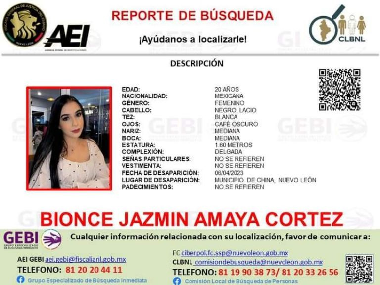 Primero desapareció Debanhi, ahora Bionce 1 340250001 622406605949288 5679414708889793710 n