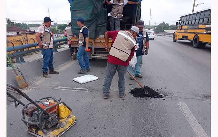 Repara Gobierno de Reynosa carretera a Río Bravo 1 OBRAS