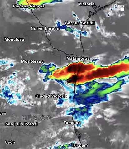 Granizo, tornados y lluvia amenazan a Tamaulipas y Nuevo León 1 RADAR 2
