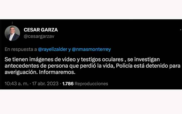 Policía mata a ciudadano de un balazo en Apodaca; investigan los hechos 1 TUIT 1